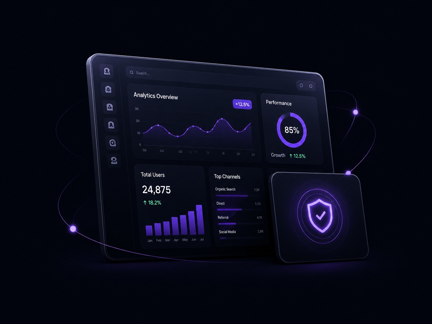 SEO tools dashboard illustration