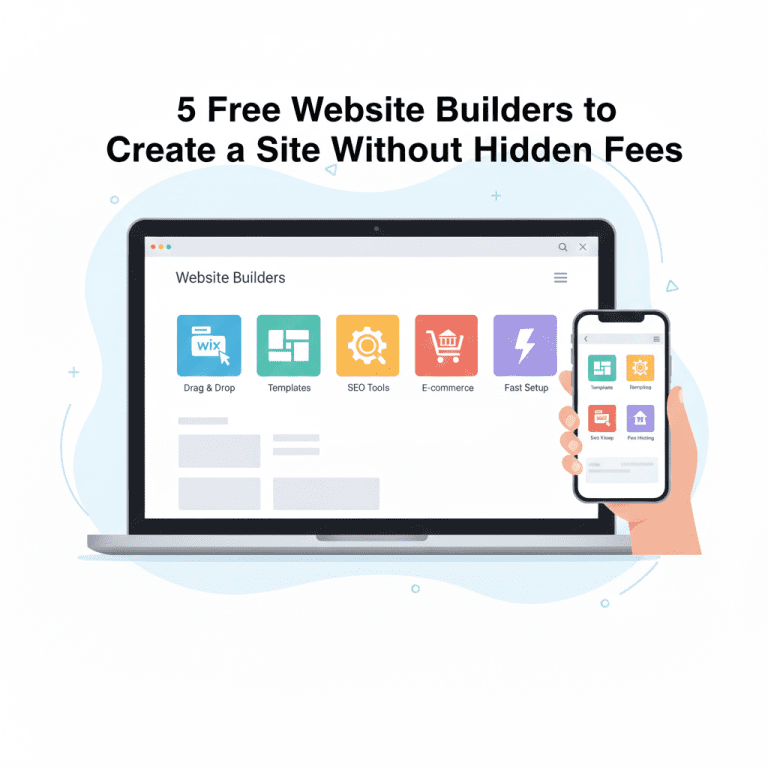 5 Free Website Builders to Create a Site Without Hidden Fees