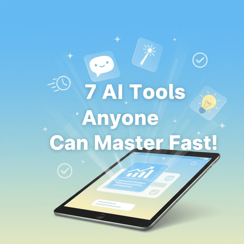 7 Easy AI Tools Anyone Can Master Fast & Stress-Free