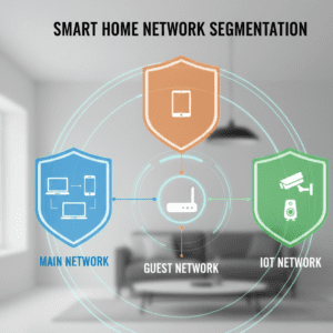 Network segmentation protecting IoT devices on WiFi network