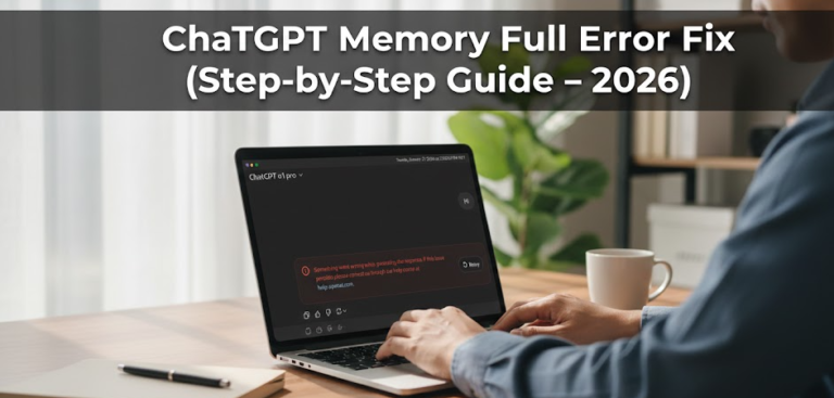 ChatGPT Memory Full Error Fix (Step-by-Step Guide – 2026)